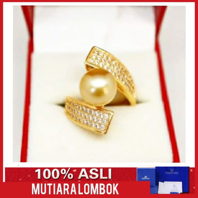 cincin mutiara laut lombok mutiara lombok jewellery cincin perhiasan cincin mutiara air laut asli