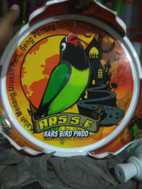 Custom Sticker decal kandang burung atau sticker tebok Lovebird