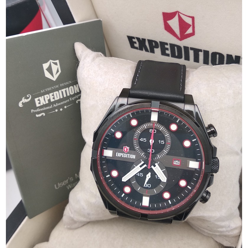 Expedition E6754 All Black, Jam Tangan Pria, Original