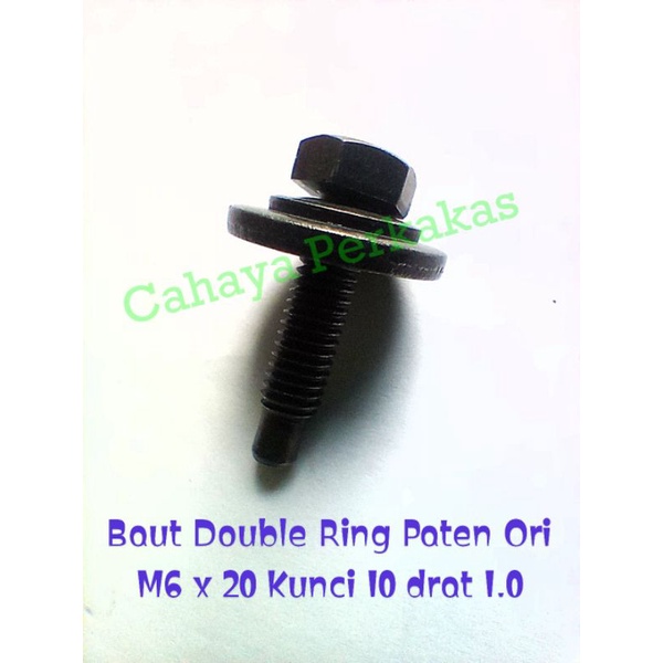 K Baut Double Ring Paten Flange Bolt M6 x 20 Kunci 10 drat 1.0 Original Motor Mobil