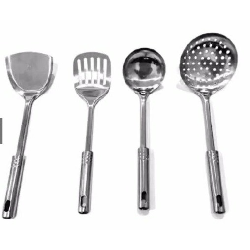 SPATULA STAINLESS 4IN1 SPATULA MASAK STAINLESS 4 IN 1
