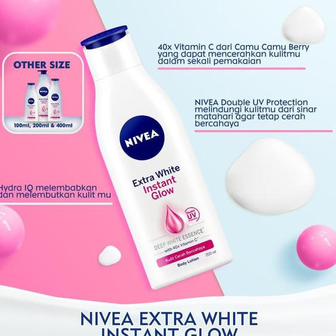 h81a nivea body lotion extra white instant glow 200ml bu1k