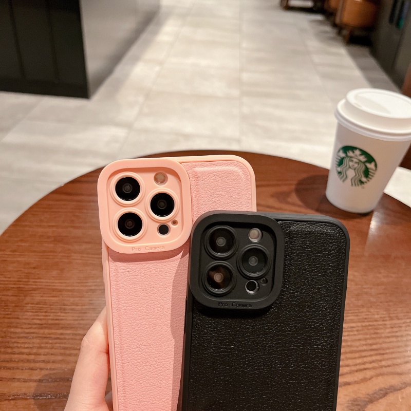 Case Lensa Mata Malaikat Bahan Kulit Dengan Lanyard Anti Hilang Untuk iPhone 14 13 12 Pro Max 14 Plus