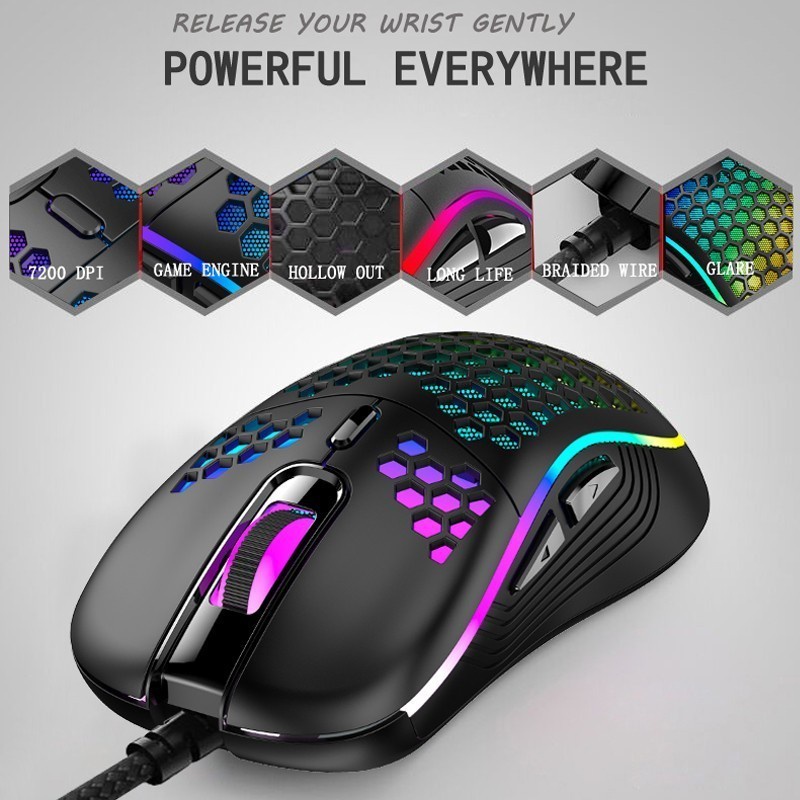 MOUSE GAMING BATTLE X-ONE HONEYCOM GM-102 RGB 4D 1600 DPI