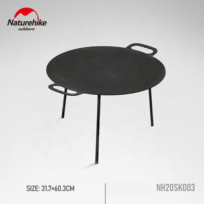 CAST IRON NATUREHIKE NH20SK003 GRIL BAKING PAN BBQ PIKNIK ALAT MASAK BBQ CAMPING MULTIFUNGSI PENGGOR