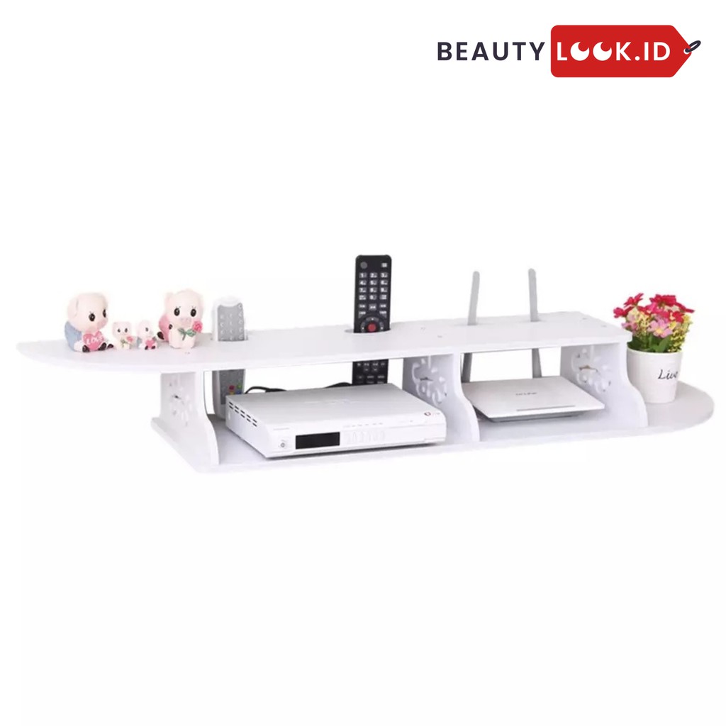 Rak Dinding Rak TV Dinding Rak TV Gantung Rak TV Minimalis Ambalan Router Modem Wifi Receiver RH012