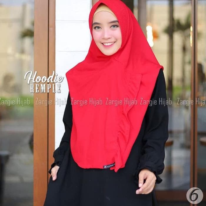 FASHION MUSLIMAH HIJAB HOODIE REMPLE ORI SAYRA FASHION MUSLIM Murah