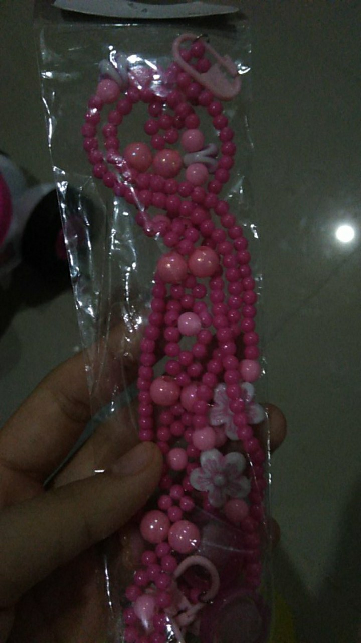 Konektor Dan Strap Masker Hijab Mutiara Pink