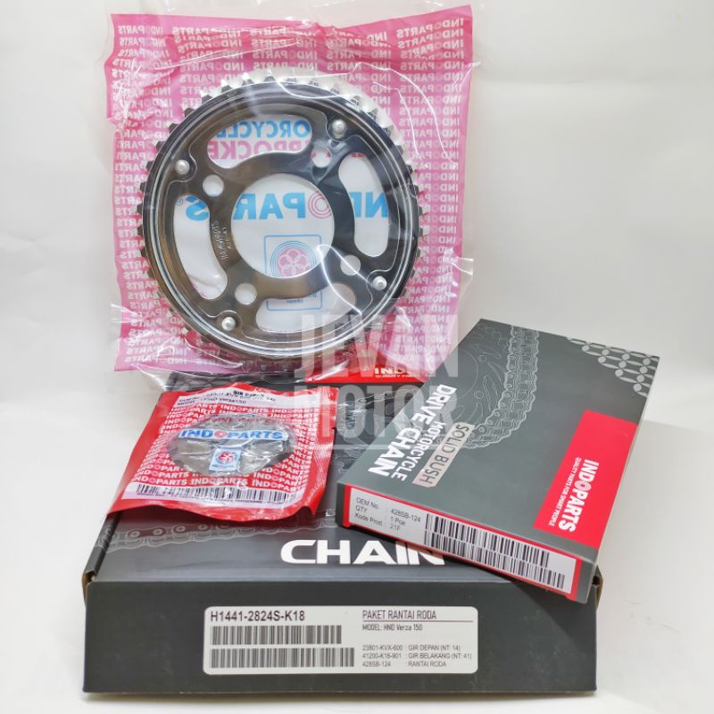 [JEVAN MOTOR] Indoparts Gear Set Verza / Gear Set Honda Verza /  H1441-2824S-K18