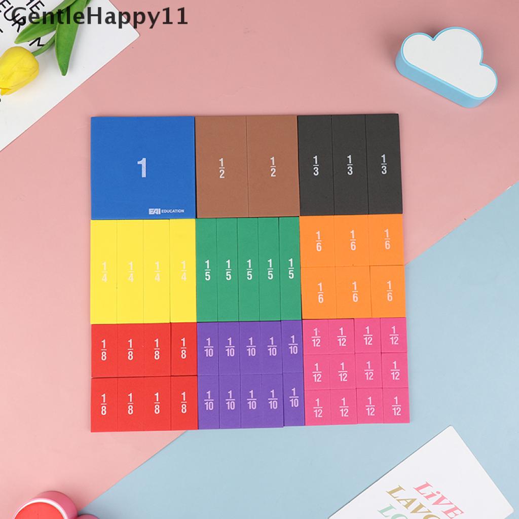 Gentlehappy 1Set Pelangi Pecahan Ubin Mainan Edukasi Belajar Anak Matematika Mainan Bayi