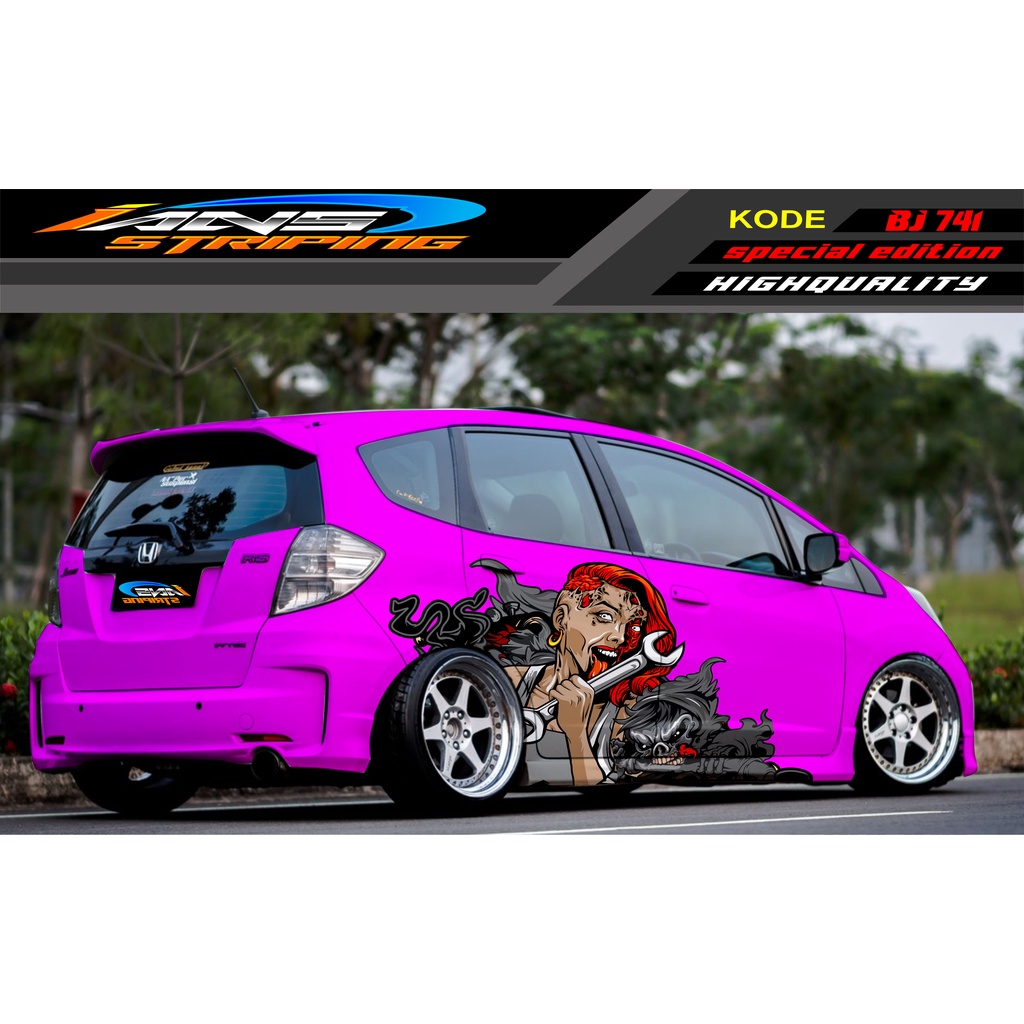 STICKER VARIASI MOBIL HONDA BRIO AGYA JAZZ AVANZA YARIS / DECAL STICKER MOBIL JAZZ / STIKER MOBIL