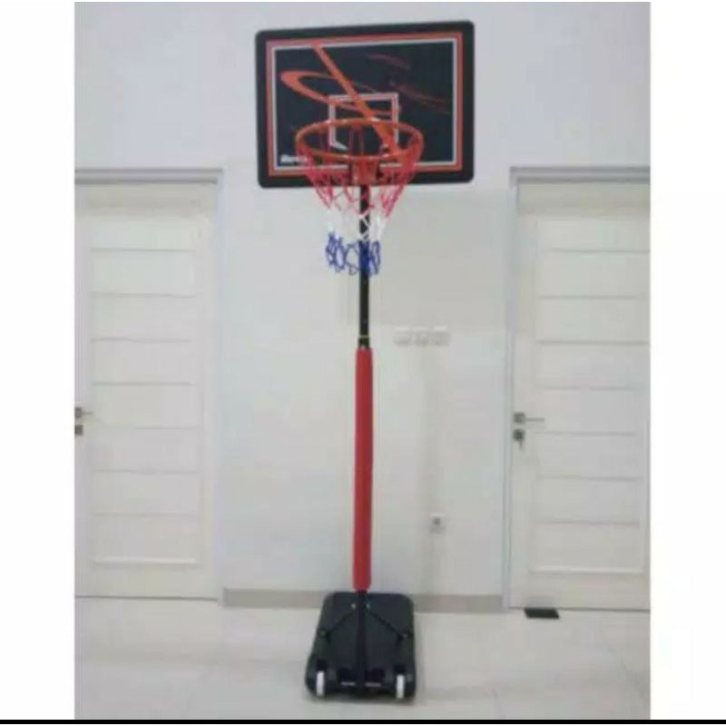 BERWYN STAND BOLA BASKET PORTABLE HITAM/ RING BASKET STANDING/ RING BASKET ANAK DAN DEWASA