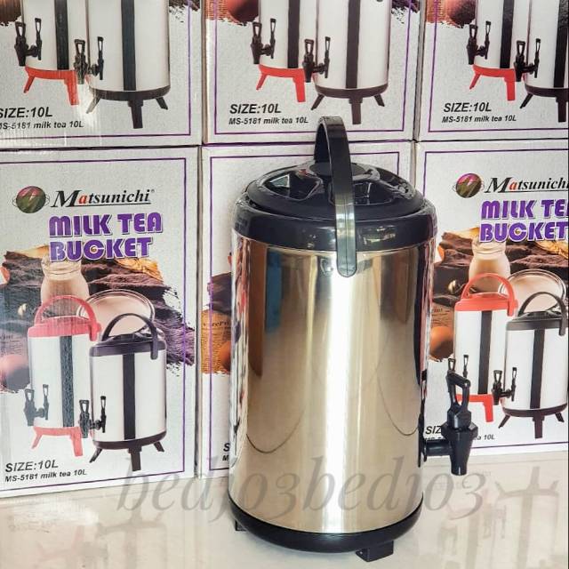 Water jug milk tea bucket stainless 12liter/10liter