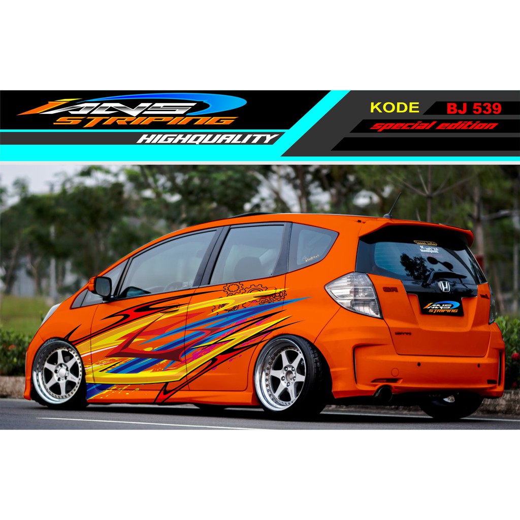 DECAL STICKER MOBIL JAZZ BRIO AGYA SIGRA YARIS SWIFT / STIKER MOBIL TERBARU / STICKER VARIASI MOBIL