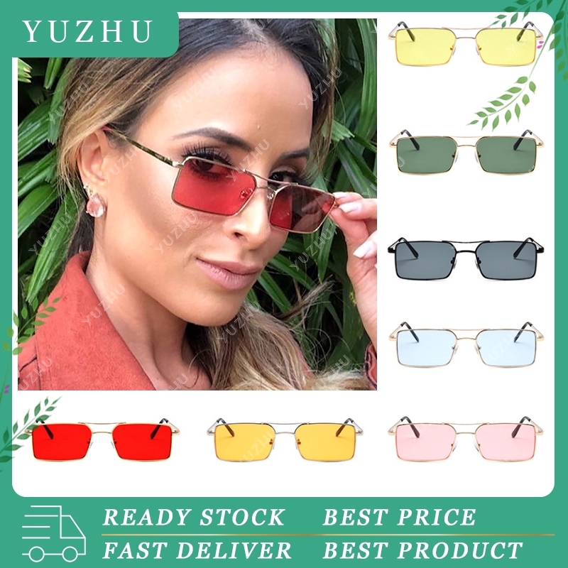 (YUZHU) Kacamata Sunglasses Wanita  Anti UV  Kacamata Hitam Candy Color