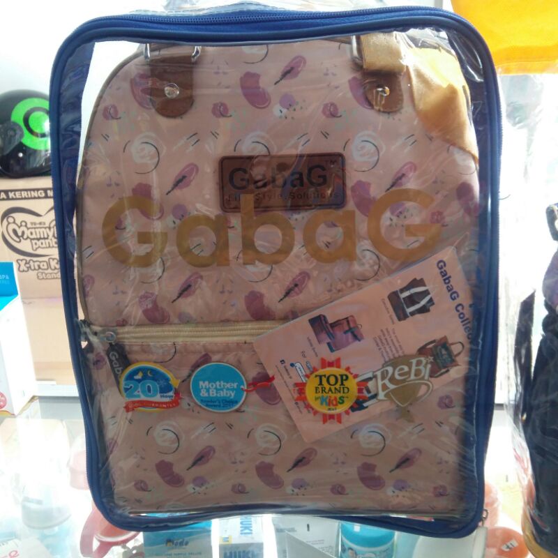 (FREE ICE GEL) Gabag Diamond Double Sling Series Diaper and Milk Bag Tas ASI