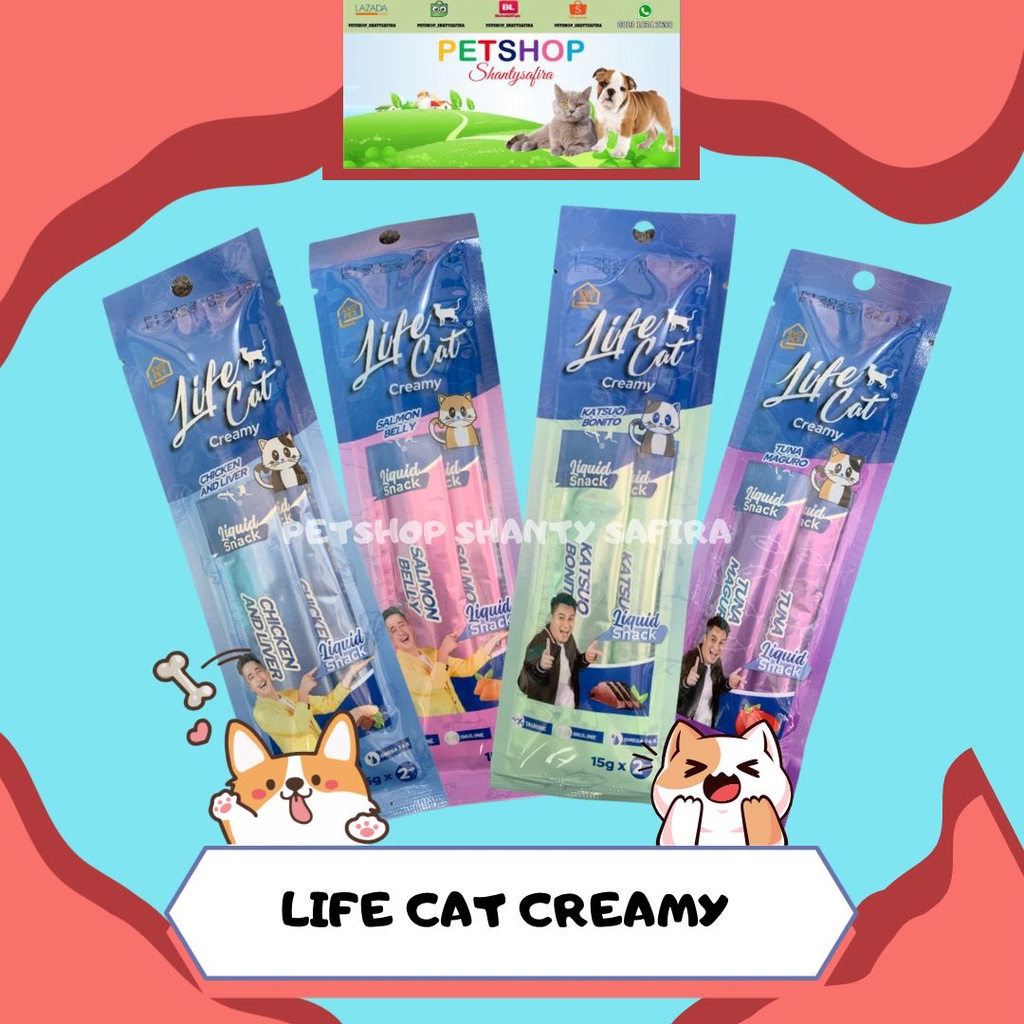 SNACK KUCING LIFE CAT CREAMY TREATS CEMILAN SNACK KUCING