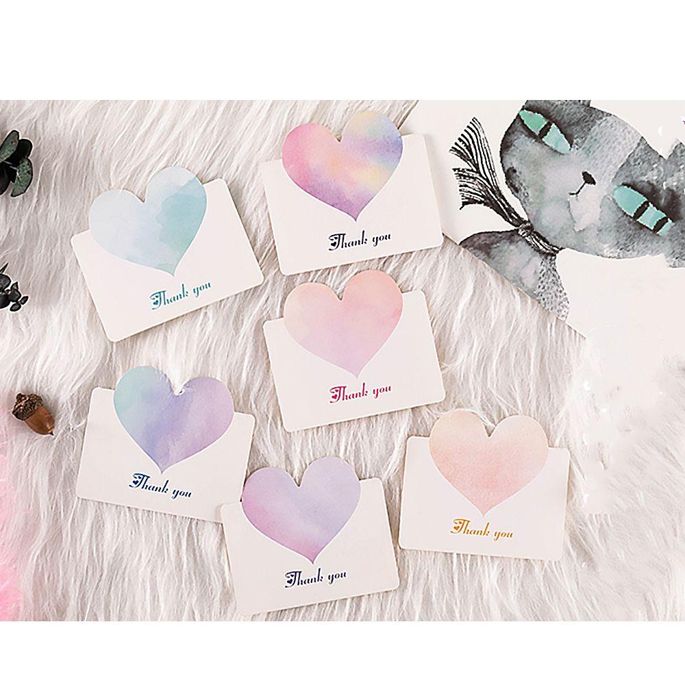 R-flower 5PCS Thank You Card Kartu Ucapan Terima Kasih Kosong Untuk Usaha Kecil Thanks Greeting Card