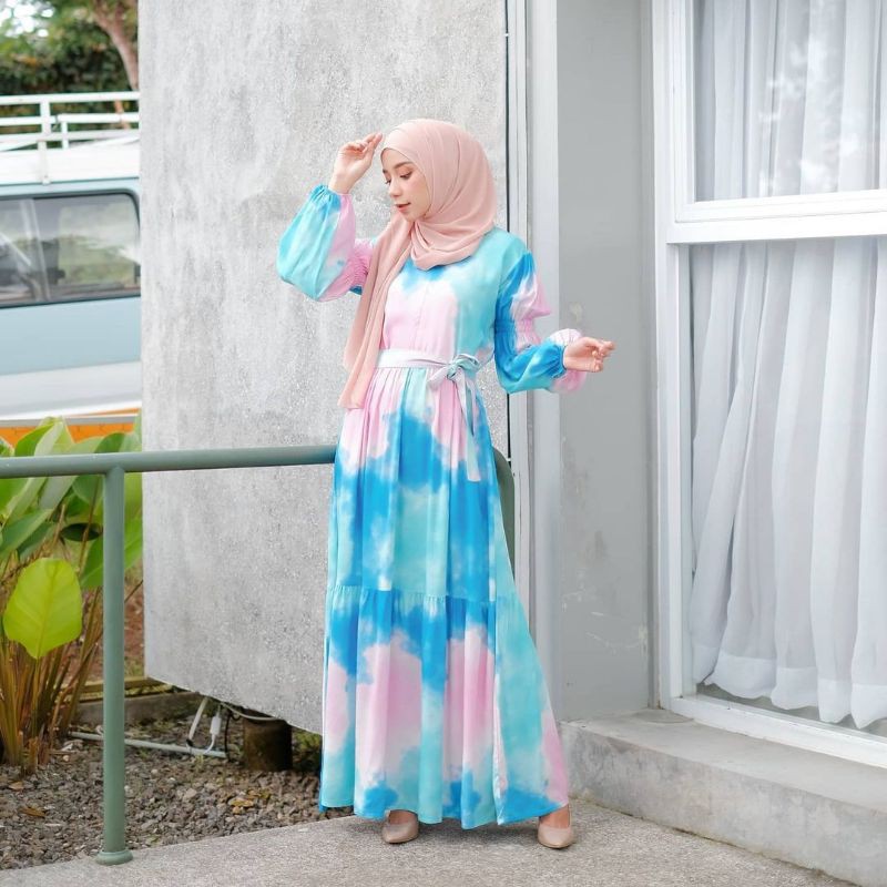 DRESS MUSLIM - BERLY DRESS - FLOWLY DRESS - DRESS TERLARIS - PAKAIAN TERLARIS