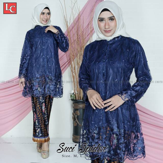 STELAN KEBAYA TUNIK TILLE BORDIR/KURUNG/KEBAYA KEKINIAN / KEBAYA MODREN/LONG TUNIK BORDIR