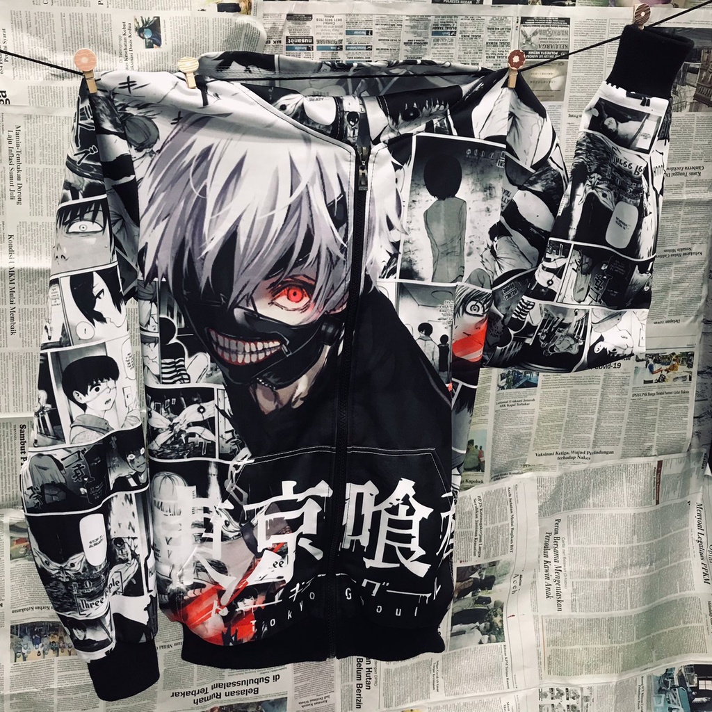 Jaket Kaneki Fullprint Tokyo Ghoul