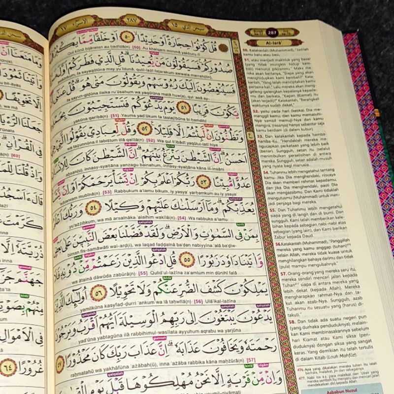 Al Quran besar terjemah perkata dan tajwid warna al karim.