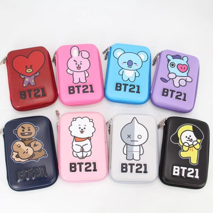 

Kotak Pensil / Tempat Pensil / Hardcase Smiggle BTS Timbul Import - Navy