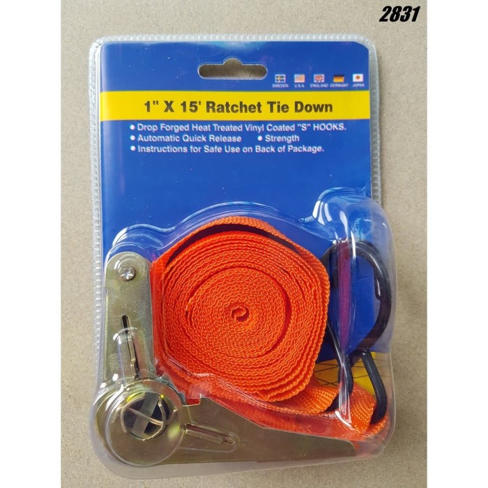 Tali pengikat Barang/Rachet tie down 1inc x 15feet