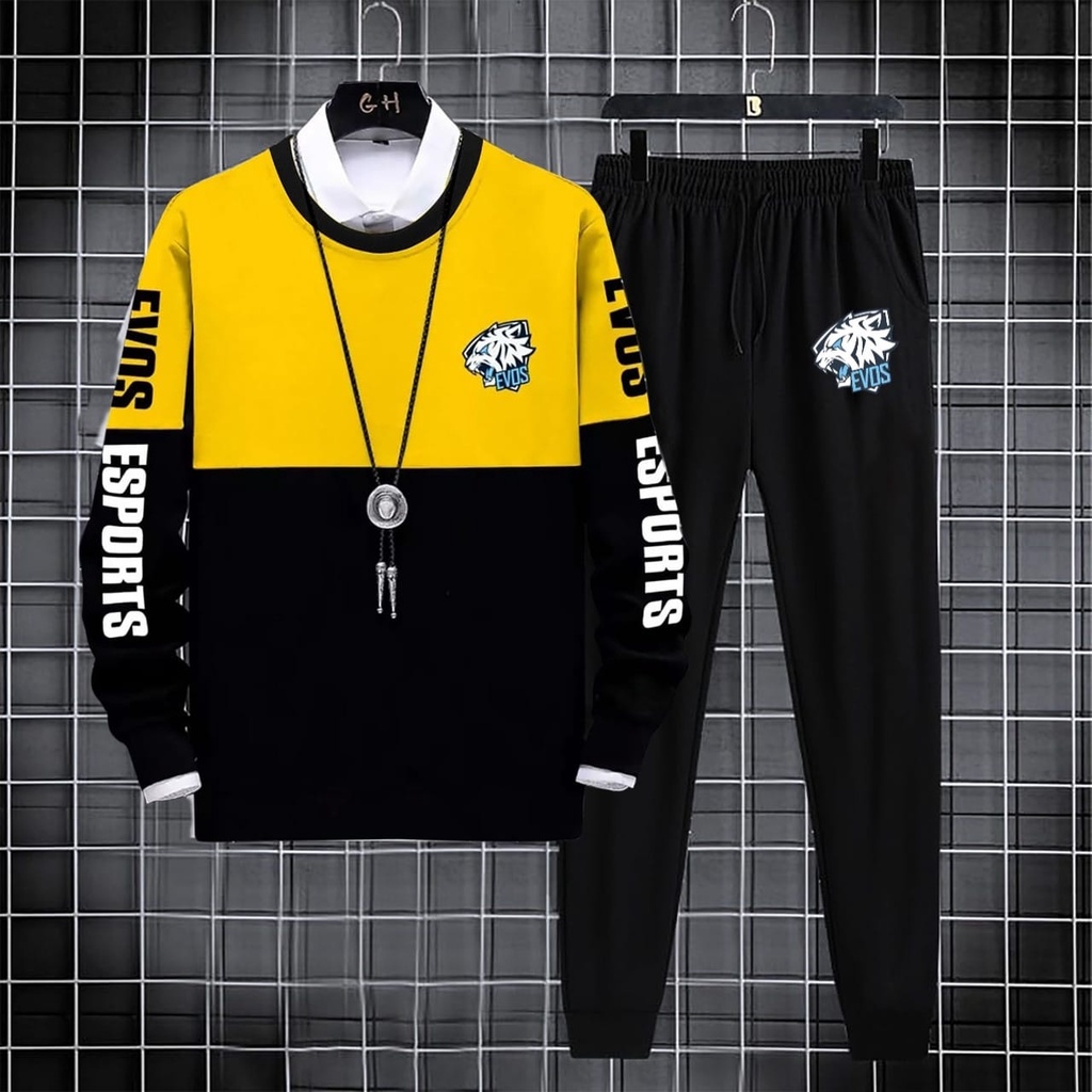 COD/ARPIOSSHOP - STELAN ESPORT EVOS - SETELAN PRIA WANITA SATU SET ( SWEATER + JOGGER )