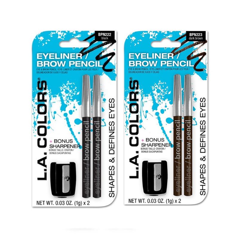 LA COLORS EYELINER / BROW PENCIL (DARK BROWN / BLACK)