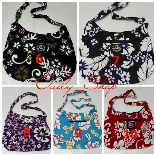 Tas Selempang Etnik Bali - Tas Slempang Kembang - Tas Kanvas Kuliah