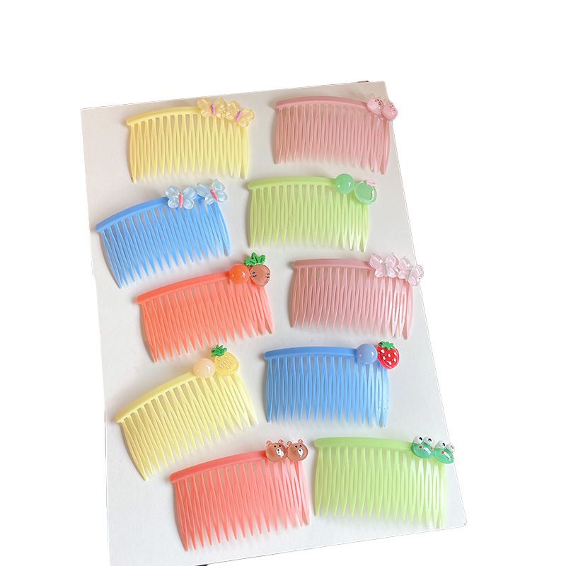(1SET ISI 5PCS) Sirkam Rambut WARNA WARNI KARAKTER LUCU - Sisir Rambut - Jepitan Rambut