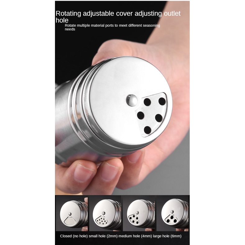 Tempat Lada Merica Bumbu Dapur Stainlees Steel Toothpick Holder 3 Lubang-6