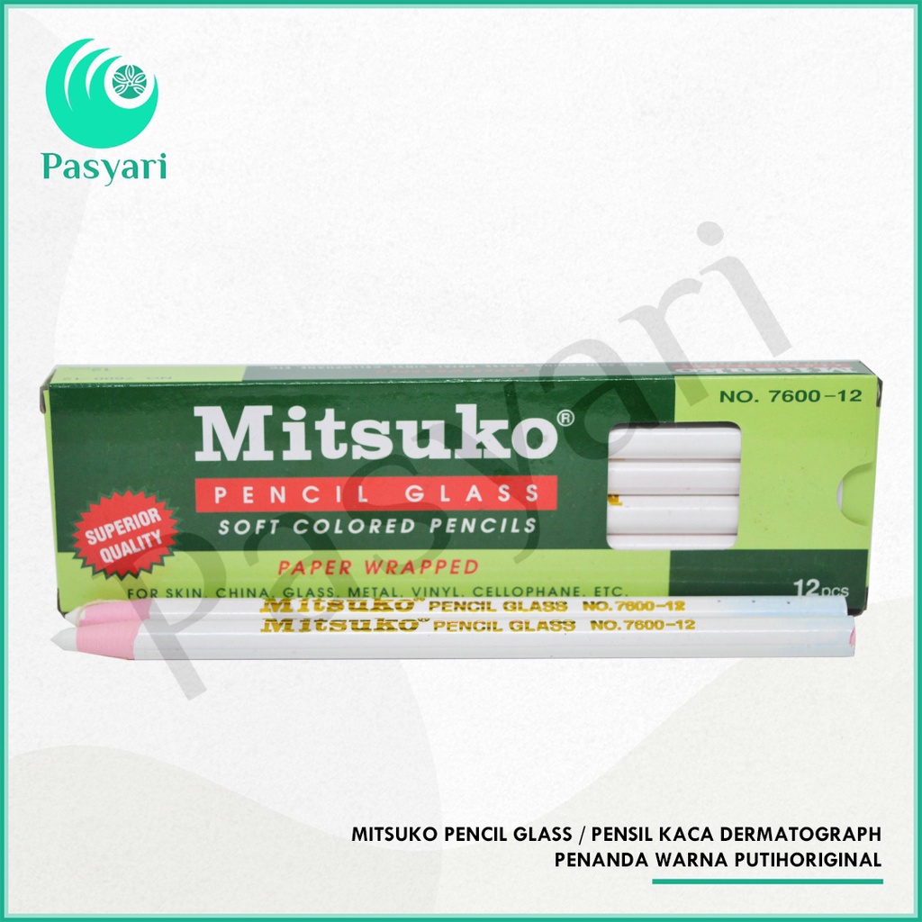 

Mitsuko Pencil Glass / Pensil Kaca Dermatograph Penanda Warna Original