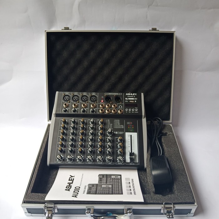 Mixer Ashley Phonic 6 Original 6 Channel Free Hard case