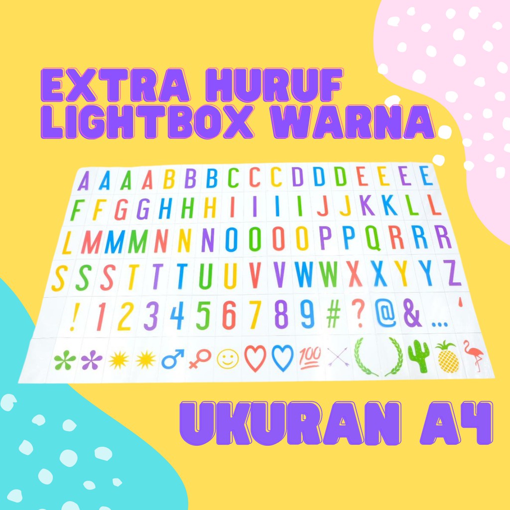 HURUF Lampu Display Letter Light Box decoration Cinematic Letter Box