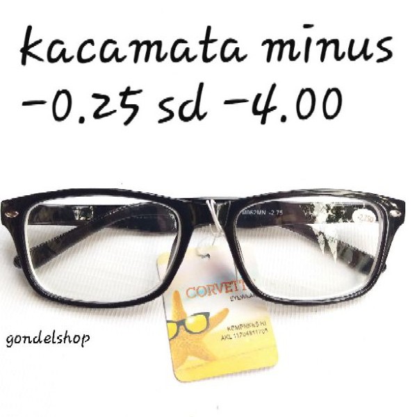 Kacamata Minus -0.25 sd -4.00 Pria Wanita | ZM052