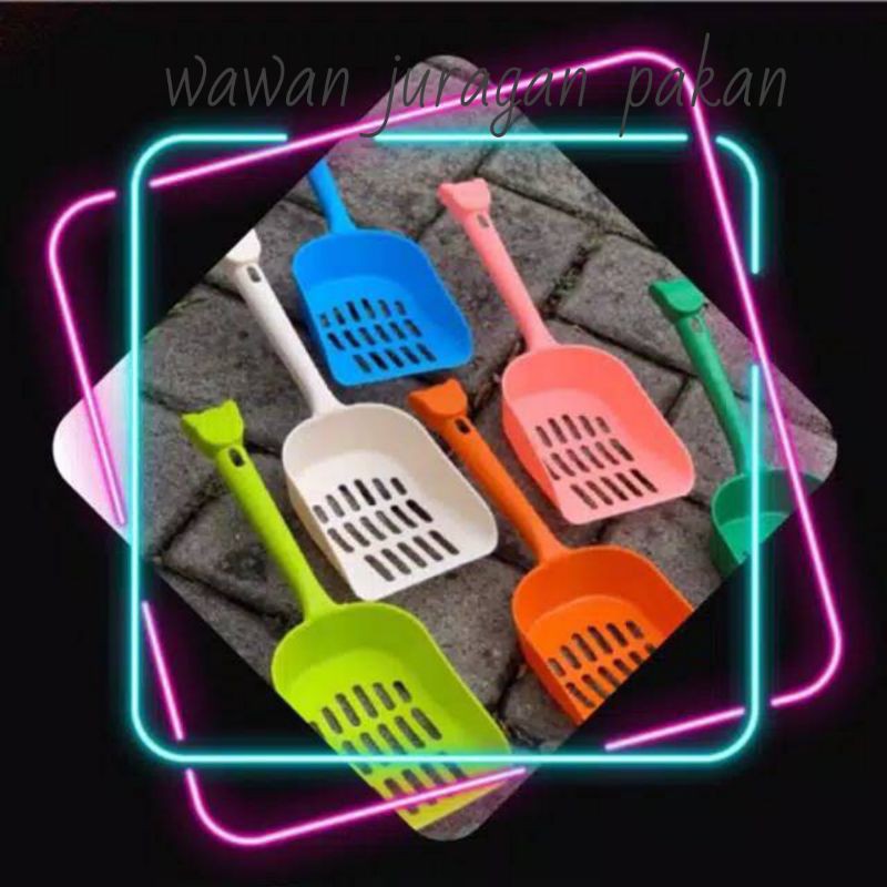 sekop, serokan pasir kucing