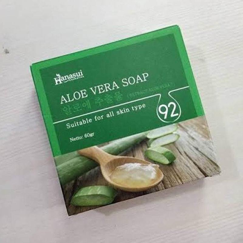 [COD] Hanasui Sabun Aloevera Ekstrak Lidah Buaya 92% Memutihkan Kulit dalam 2 Minggu -  60gram BPOM 100% Original