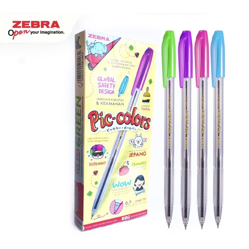 

(1pcs) Ball Pen Zebra PICCOLORS Pulpen Semi Gel 0.7 mm