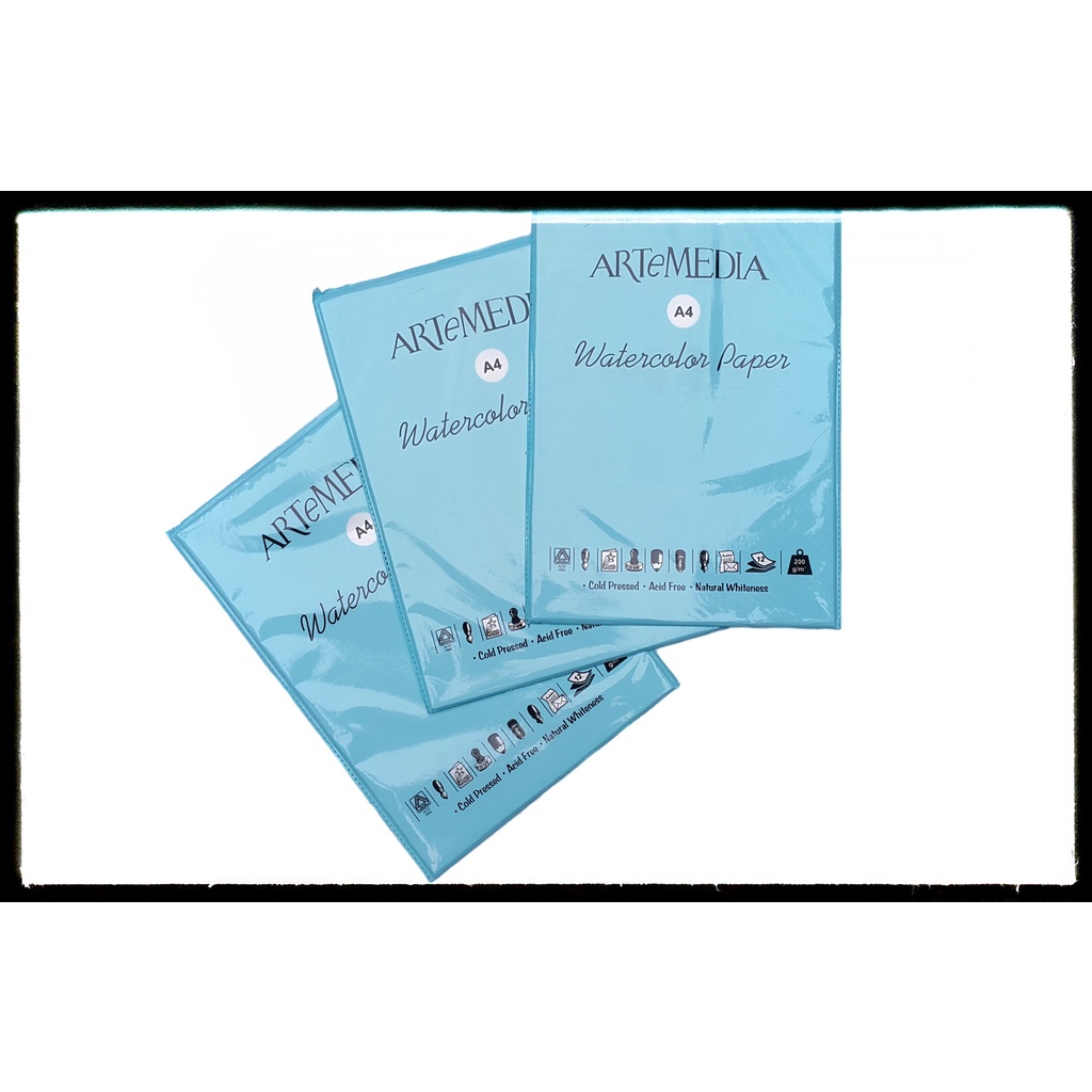 

Artemedia A4 Watercolor Paper 200 Gsm 12 Sheet
