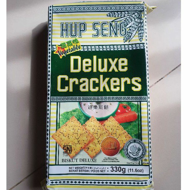 

HUP SENG Sayur DELUXE CRACKERS VEGETABLES biskuit 330gr.