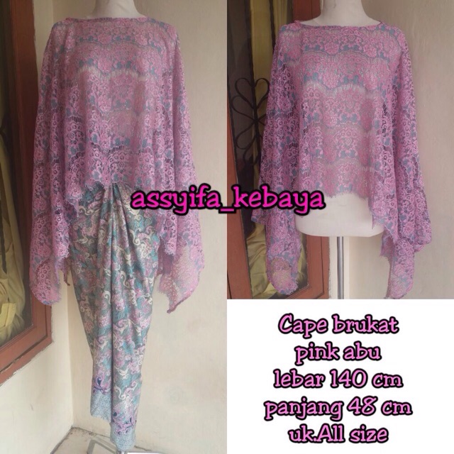 Cape kebaya brukat set