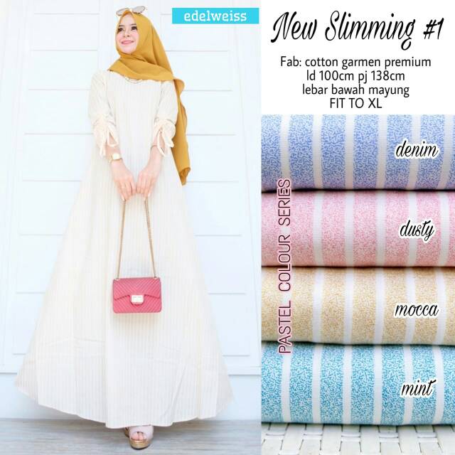 Slimming 1 By Edelweiss | Gamis Syari | Gamis Kekinian | Gamis Busui | Maxy Dress