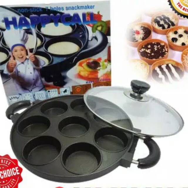 Cetakan Kue Martabak Mini Snack Maker 7 Lubang Datar Happy Call Shopee Indonesia