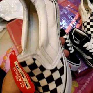  Sepatu  Anak Slip On Checkerboard Motif  Catur  kotak kotak 