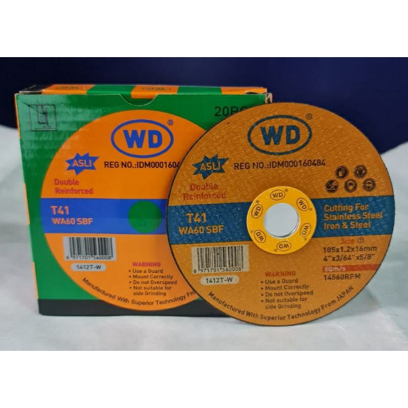 GERINDA POTONG BESI BATU GRINDA POTONG/ALAT POTONG BUSA/WD POTONG BESI 4" CUTTING WHEEL