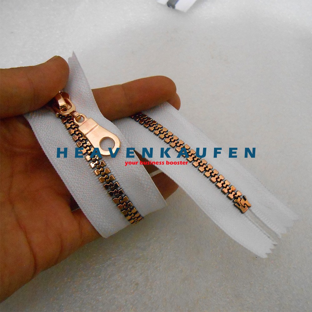 Resleting Zipper 25 cm Vislon Rose Gold Untuk Resleting Busana Pakaian Wanita Dll Kode VR