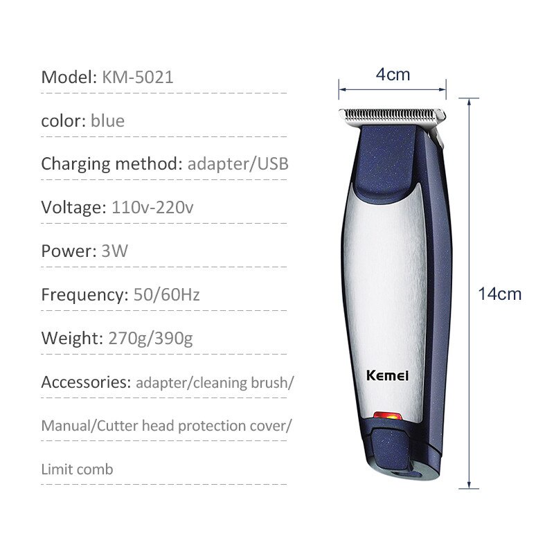 Profesional Detailer Kemei KM 9163 KM 5021 Luxury Hair Clipper Mesin Cukur Rambut Portable