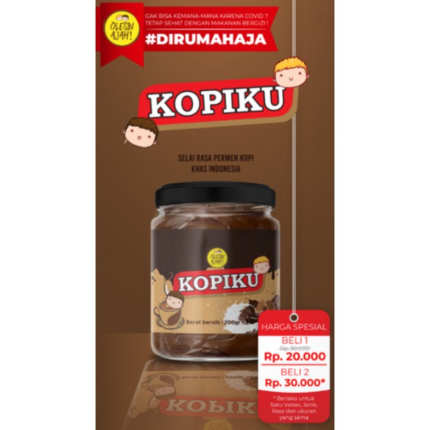 

Buy 1 Get 1 - Selai Kopiku 200Gr - OlesinAjah - Homemade